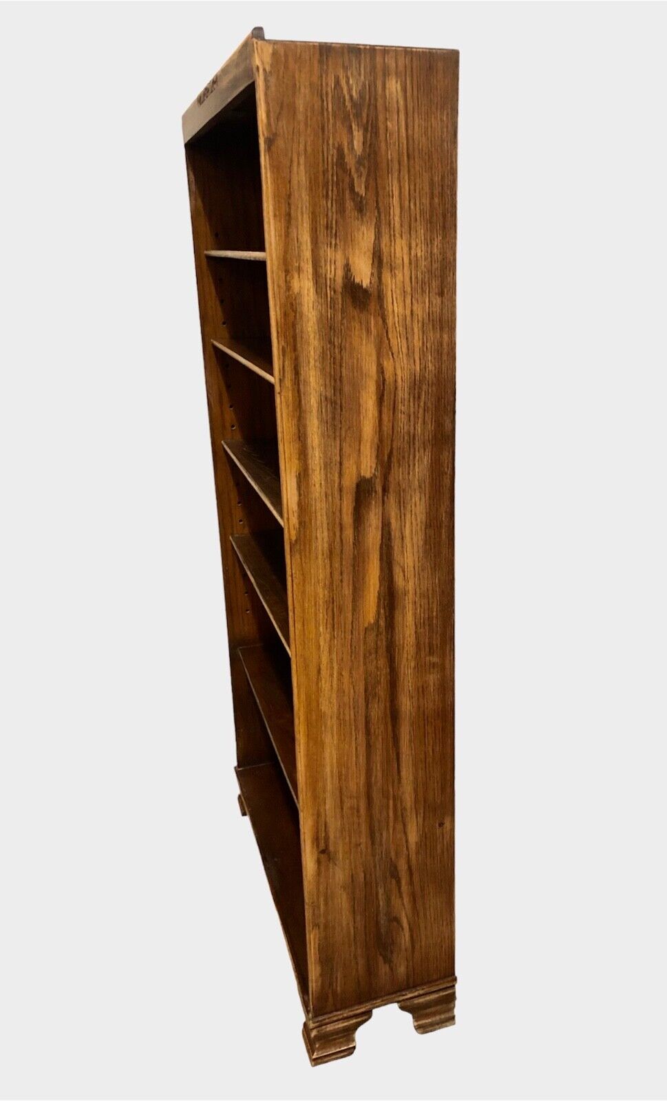 000876....Handsome Vintage Oak Bookcase / Open Bookshelves (sold )