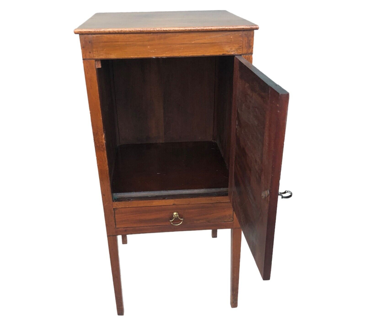 000896....Handsome Antique Mahogany Bedside Table / Nightstand ( sold )