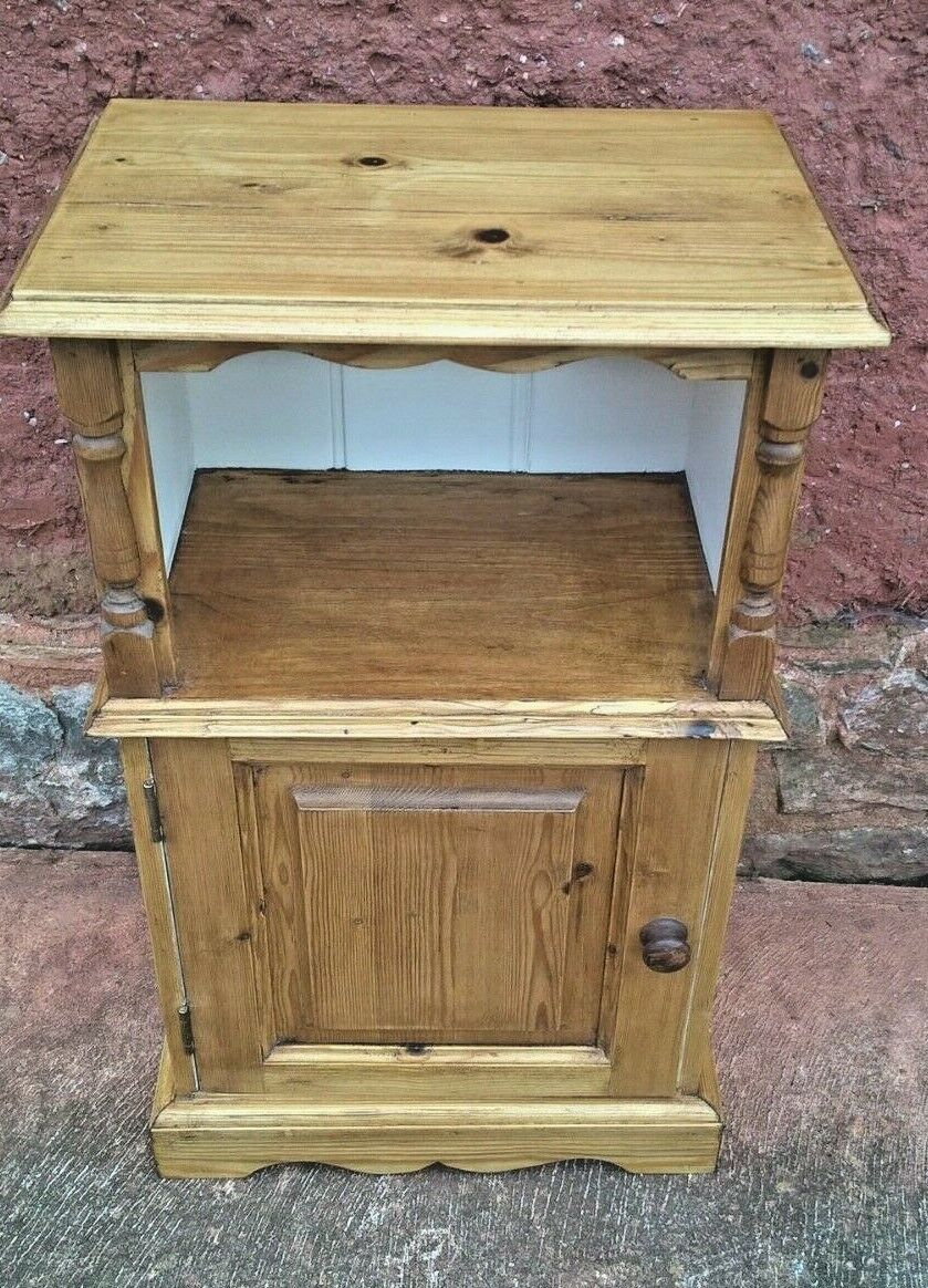 Vintage Pine Bedside Cabinets / Pair Pine Bedside Tables