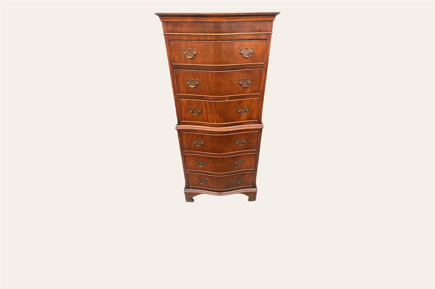 004.....Handsome Vintage Mahogany Tallboy Chest Of Drawers ( SOLD )