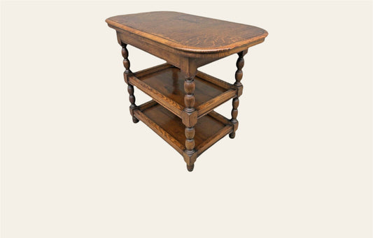 011.....Handsome Vintage Small Oak Buffet / Serving Table ( sold )