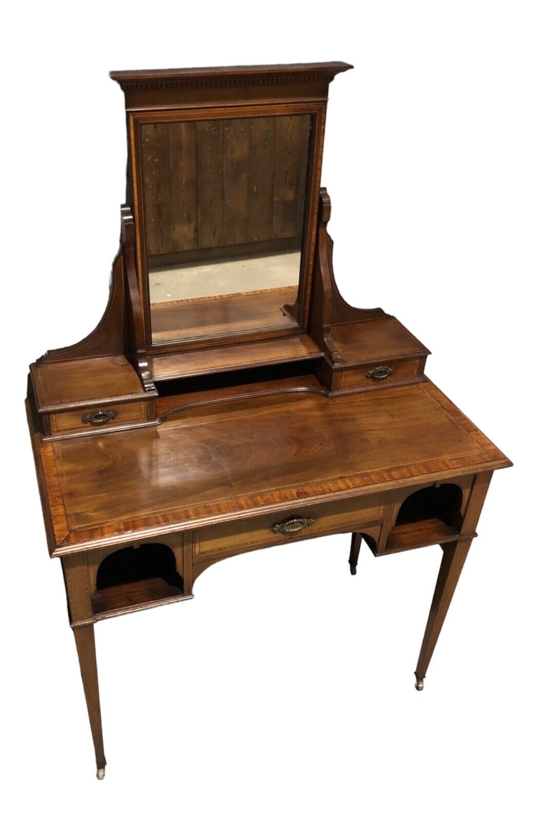 000877....Handsome Edwardian Mahogany Dressing Table ( sold )