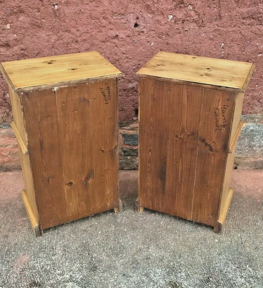 Vintage Pine Bedside Cabinets / Pair Pine Bedside Tables