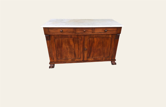 000978.....Handsome Antique Flame Mahogany Washstand / Sideboard ( sold )