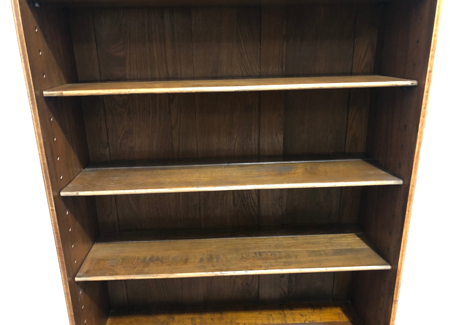 000876....Handsome Vintage Oak Bookcase / Open Bookshelves (sold )