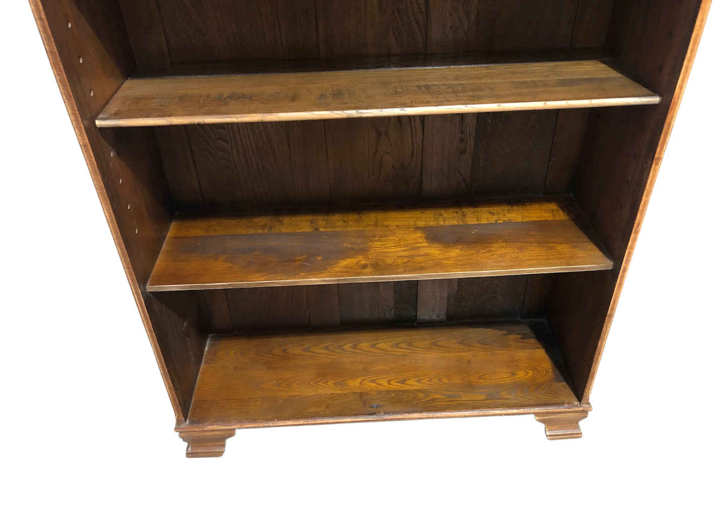 000876....Handsome Vintage Oak Bookcase / Open Bookshelves (sold )