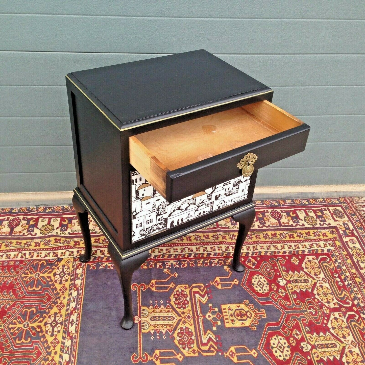 Bedside Cabinets With Fornasetti Style Decoration / Bedside Tables