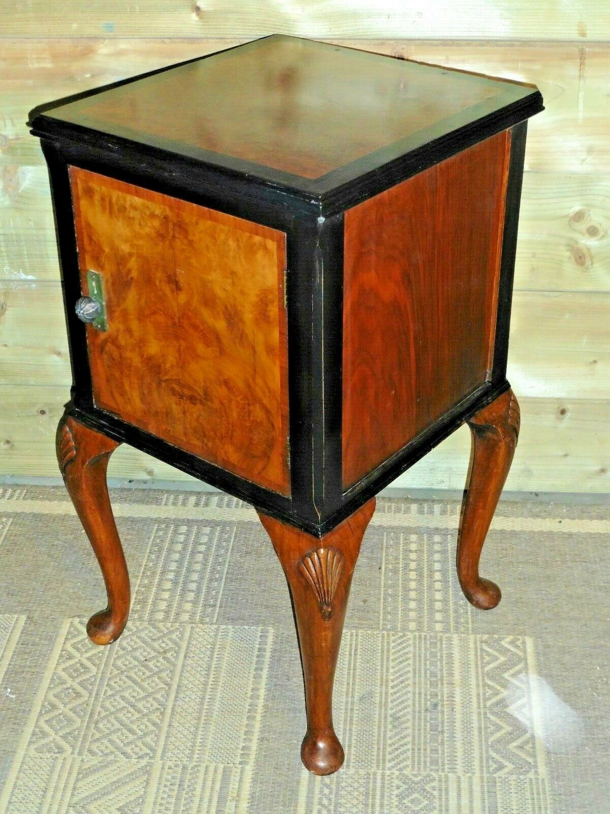 403.....Attractive Vintage Walnut Bedside Cabinet / Vintage Bedside Table ( SOLD )