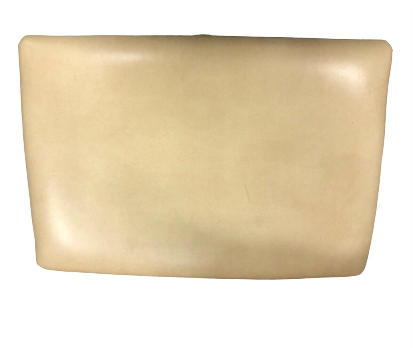 000892....Handsome Large Cream Leather Stool