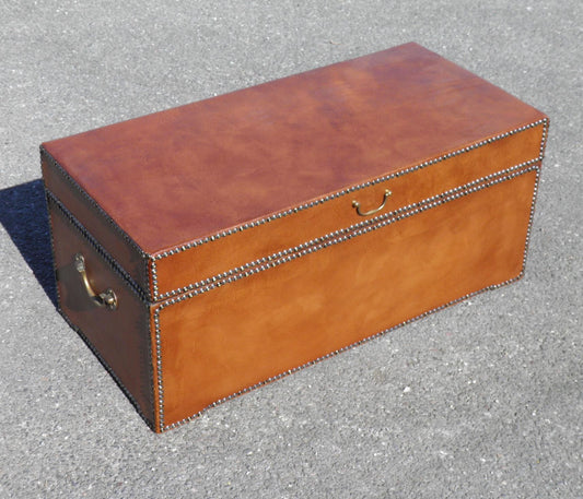 Leather Bound Antique Chest