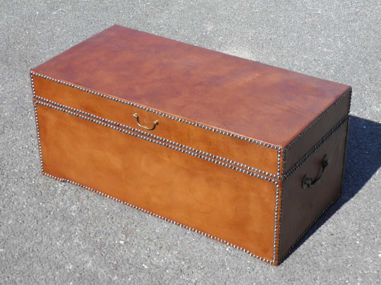 Leather Bound Antique Chest