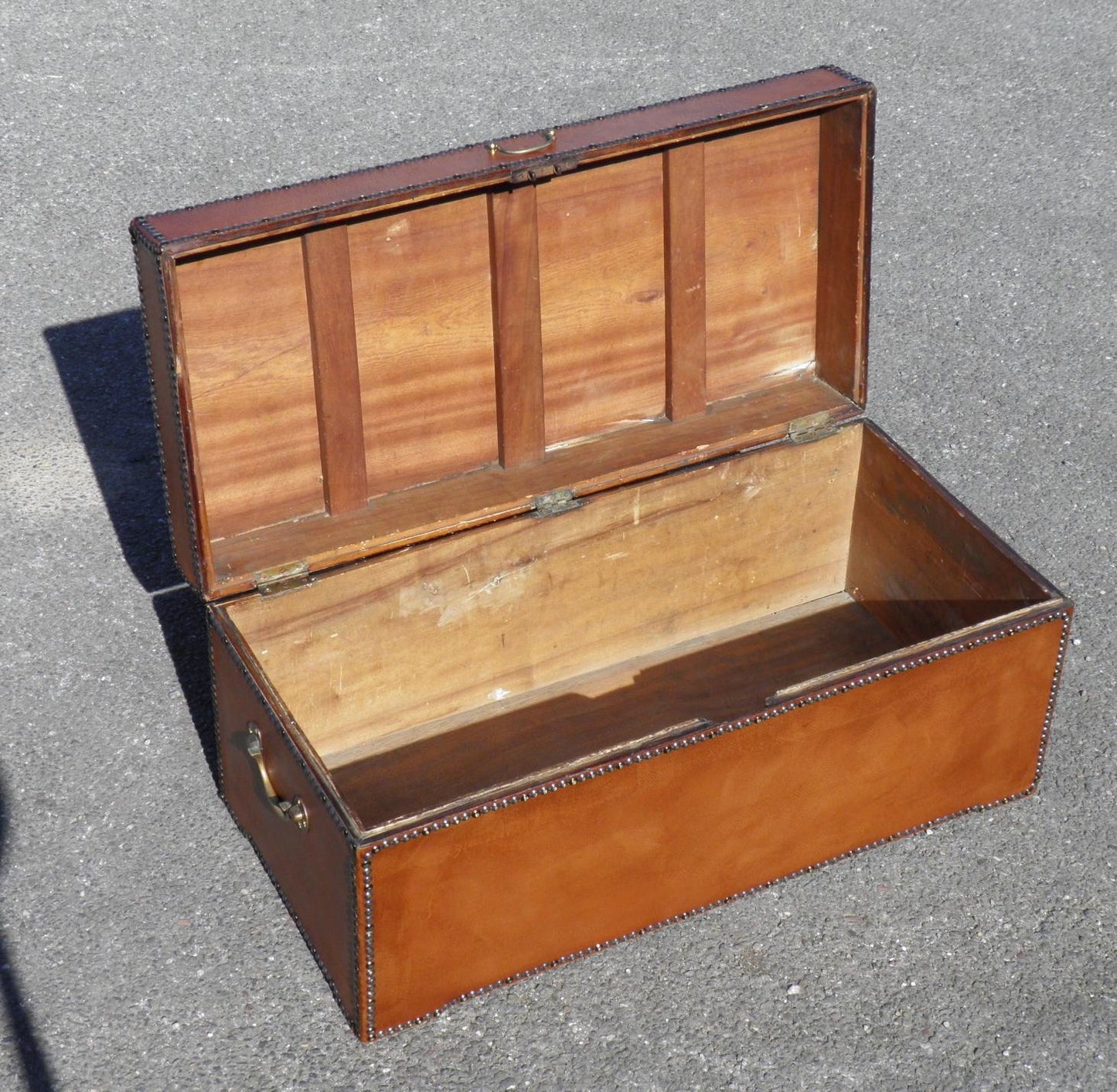 Leather Bound Antique Chest