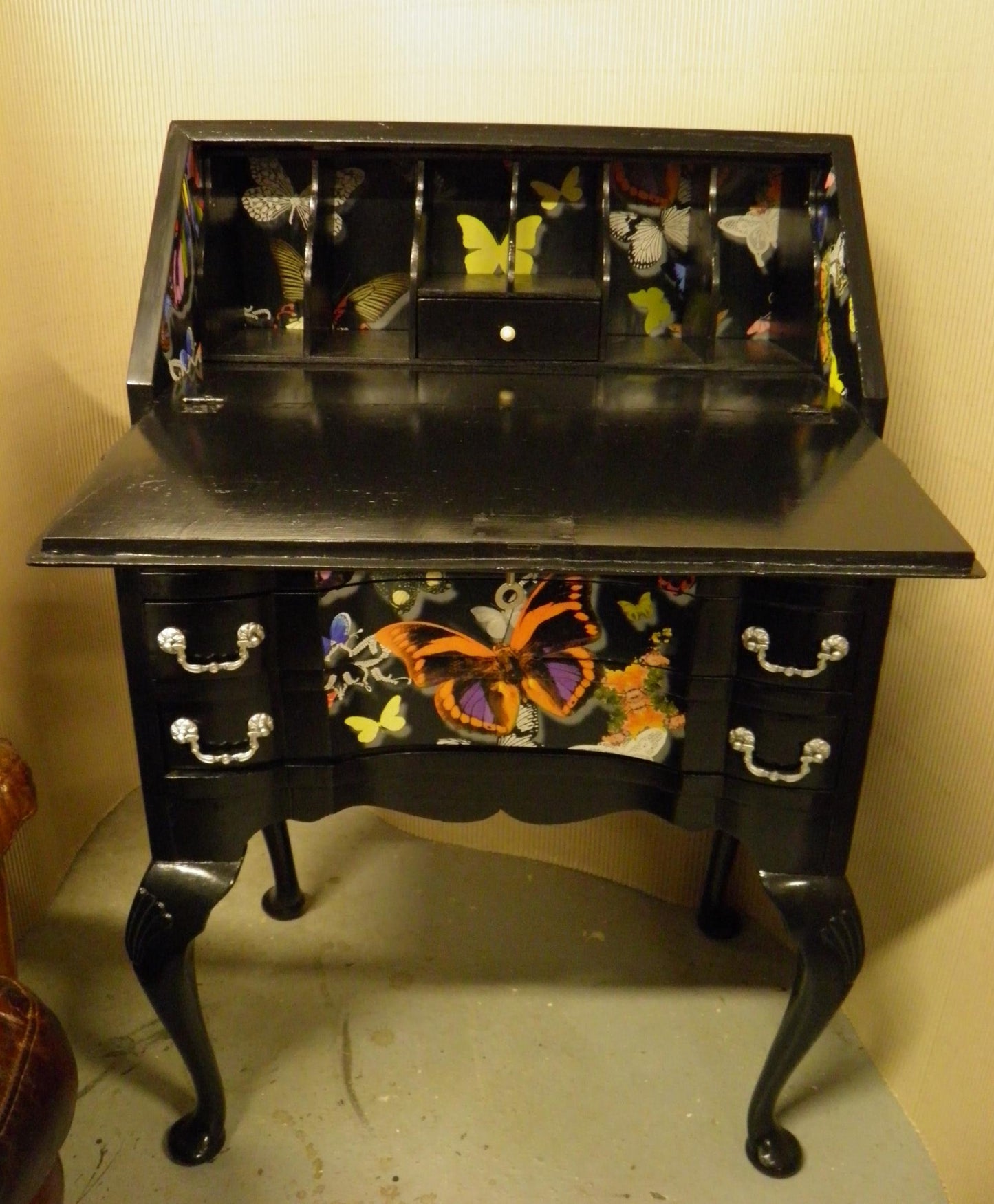 Beautifully Upcycled Vintage "Queen Anne" Bureau de Dame, Desk