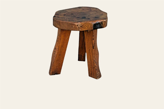 065.....Arts And Crafts Solid Elm Stool By Wanderwood (sold )