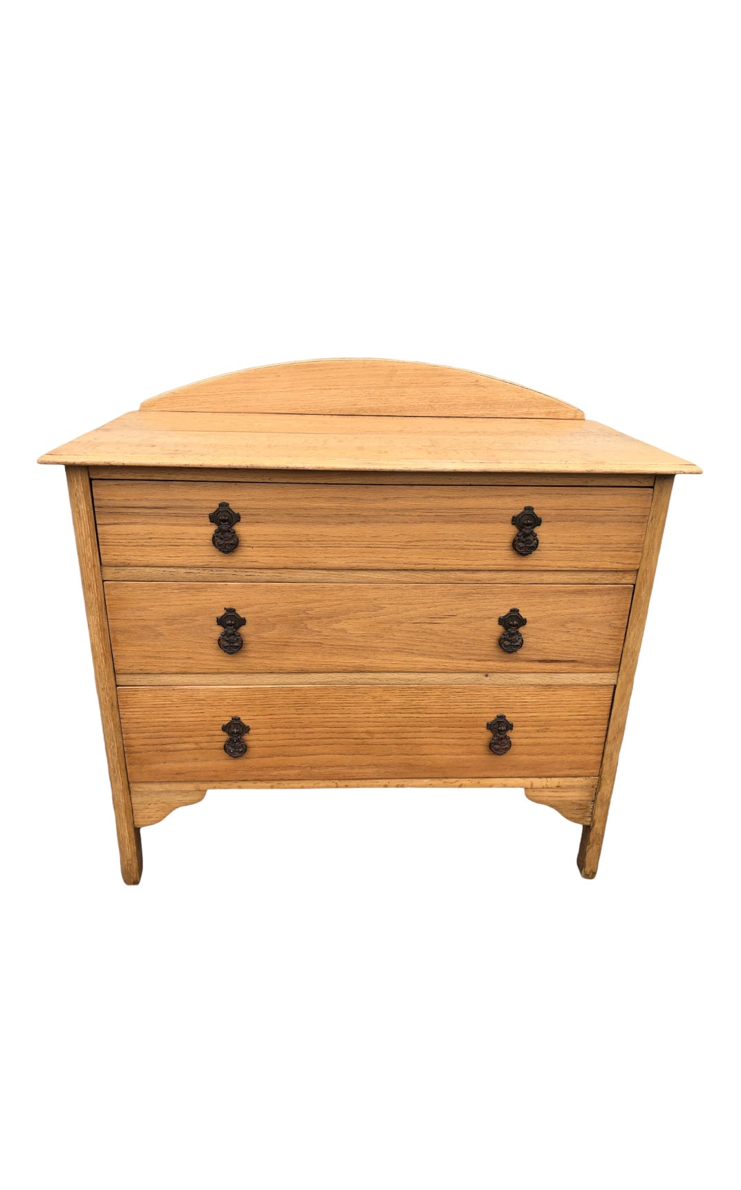 000926....Handsome Vintage Stripped Oak Chest Of Drawers ( sold )