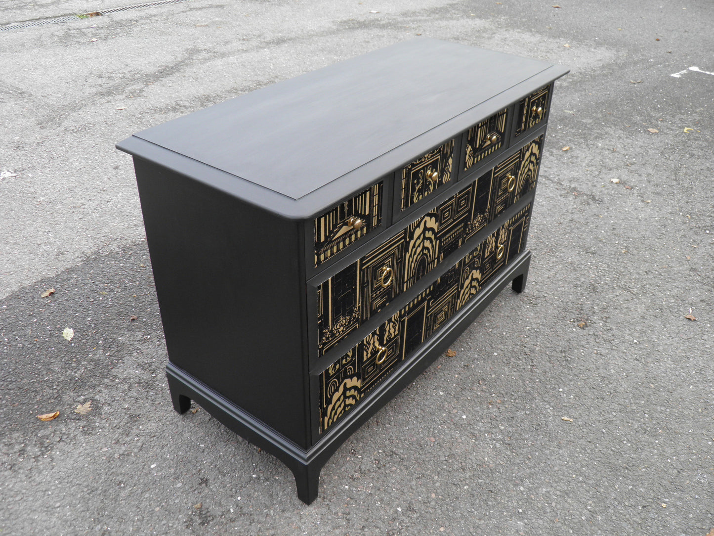 Upcycled Retro Stag Minstrel Range Decoupage Chest Drawers