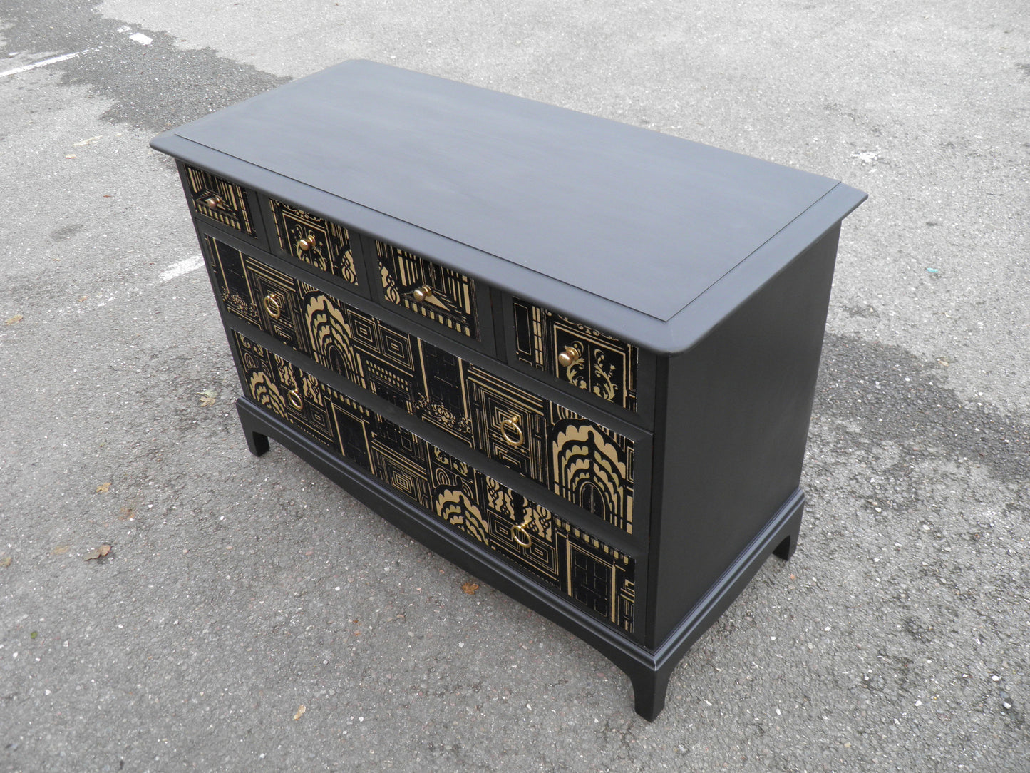 Upcycled Retro Stag Minstrel Range Decoupage Chest Drawers