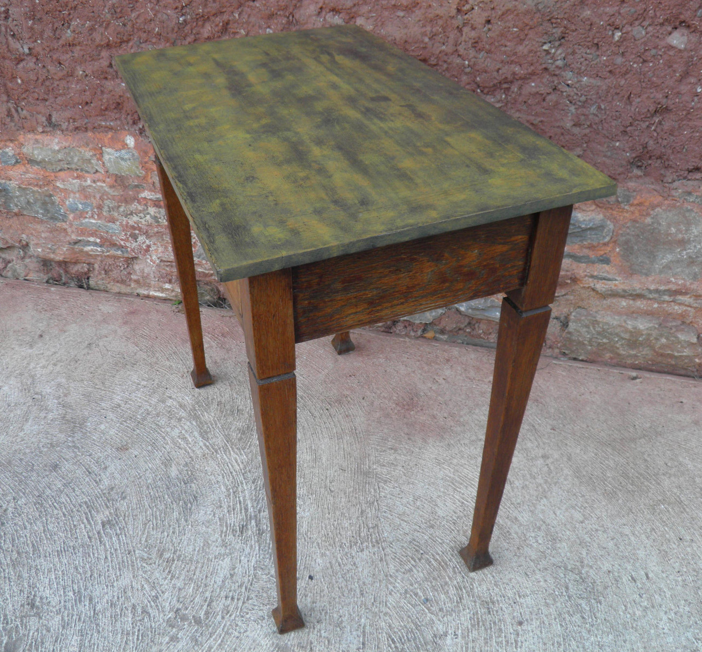 Arts And Crafts Oak Writing Table / Side Table