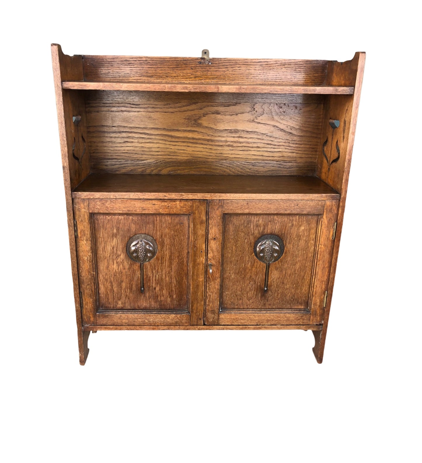 000897....Handsome Arts And Crafts Oak Cabinet ( sold )