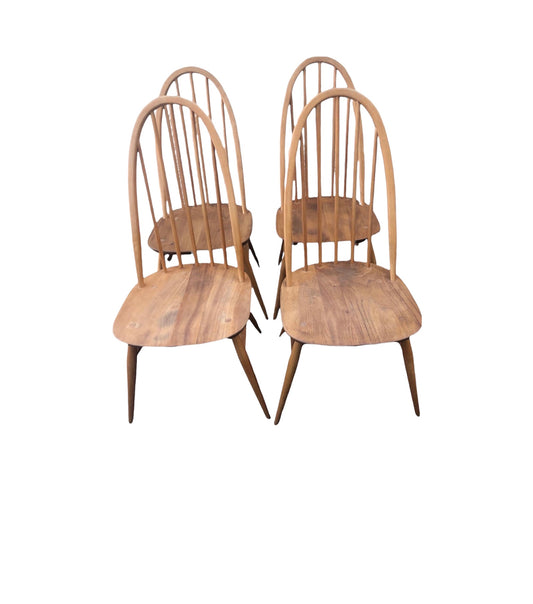 000919.....Handsome Set Of 4 Ercol Quaker Chairs ( sold )