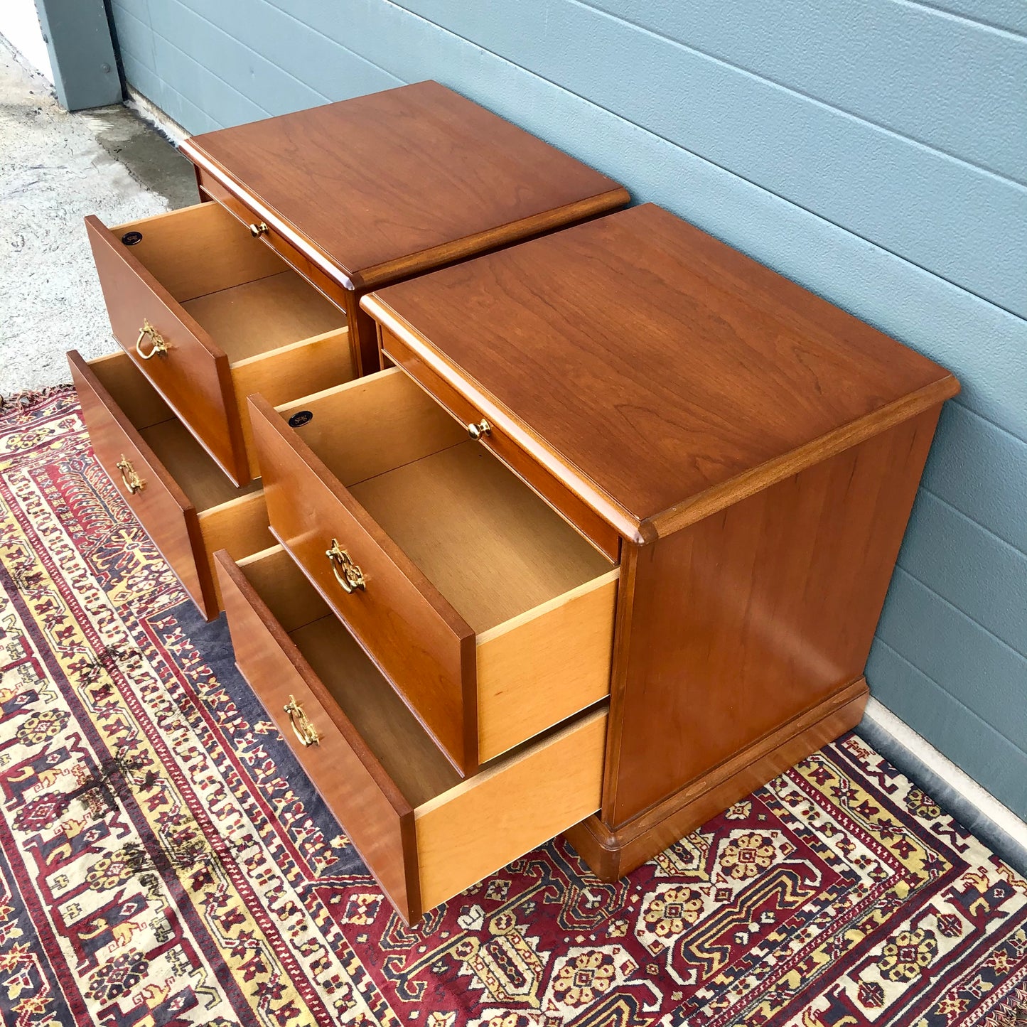Pair Of Stag Bedside Chests / Stag Bedside Cabinets ( SOLD )