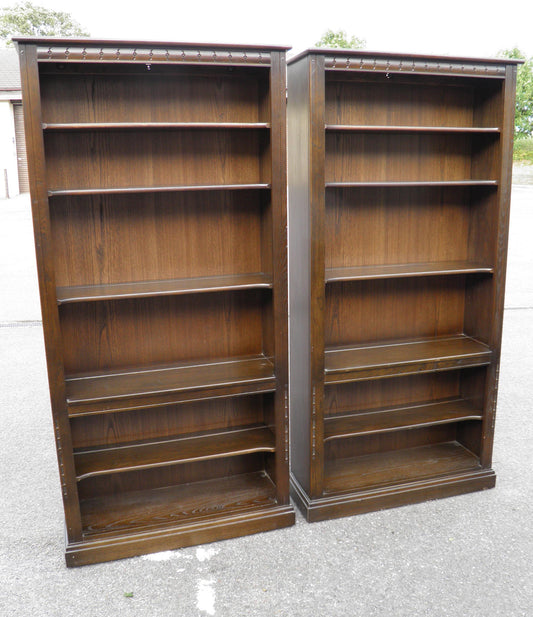 Pair Of Genuine Ercol Tall Bookcases