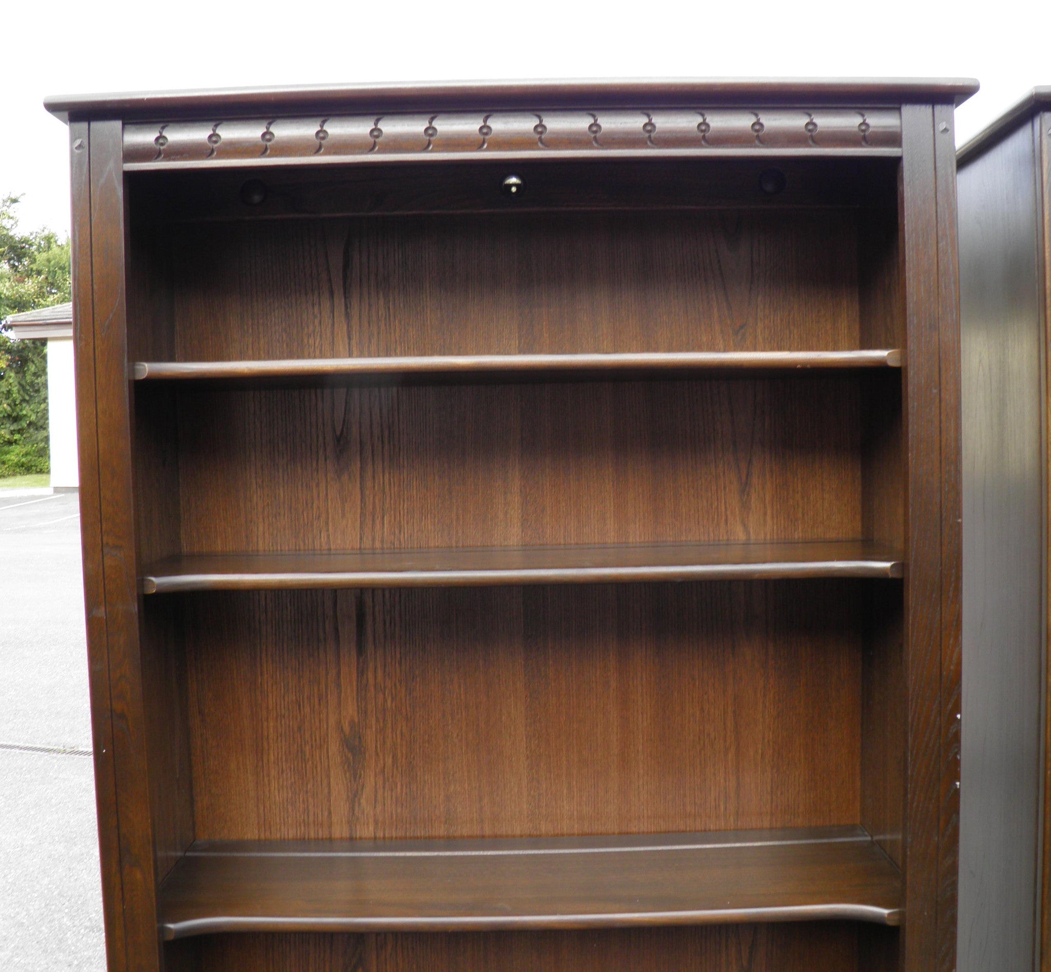 Pair Of Genuine Ercol Tall Bookcases Ipplepen Interiors