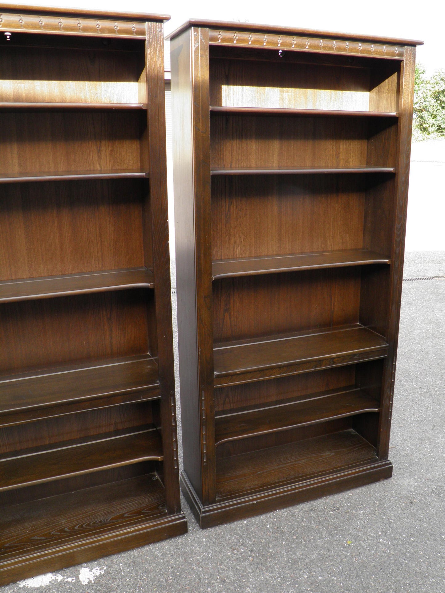 Pair Of Genuine Ercol Tall Bookcases