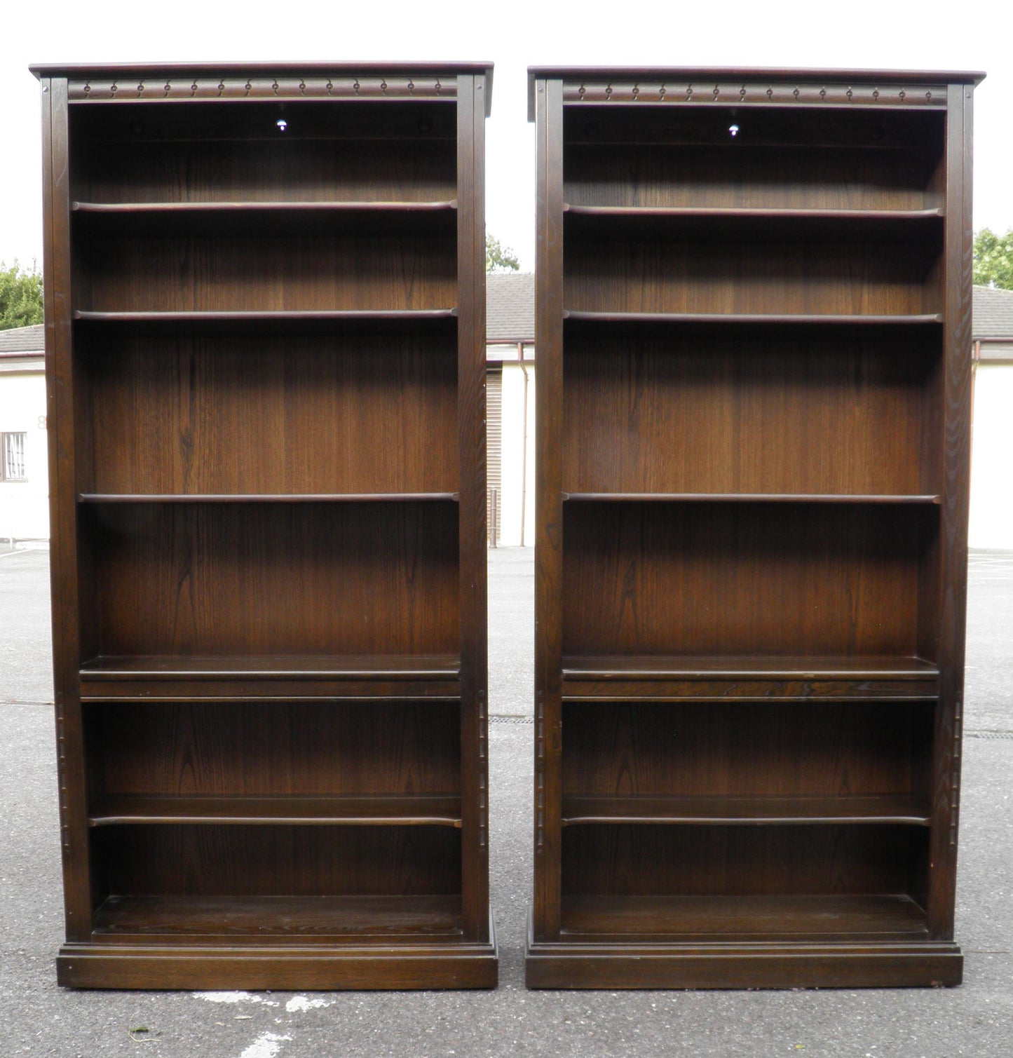 Pair Of Genuine Ercol Tall Bookcases