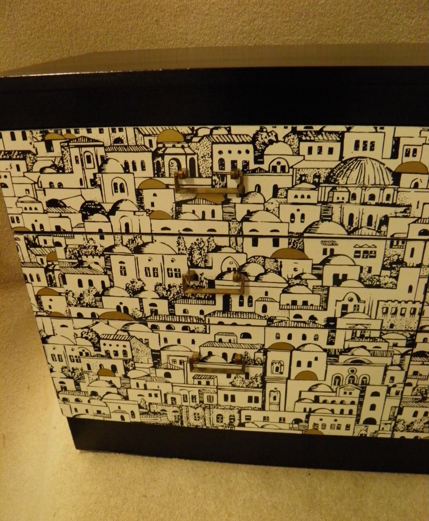 Fabulous Fornasetti Style Retro Chest Of Drawers.