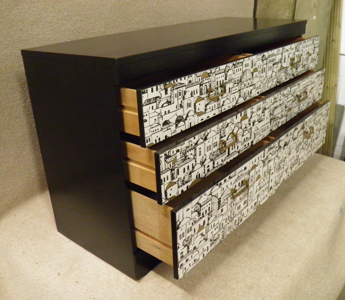 Fabulous Fornasetti Style Retro Chest Of Drawers.