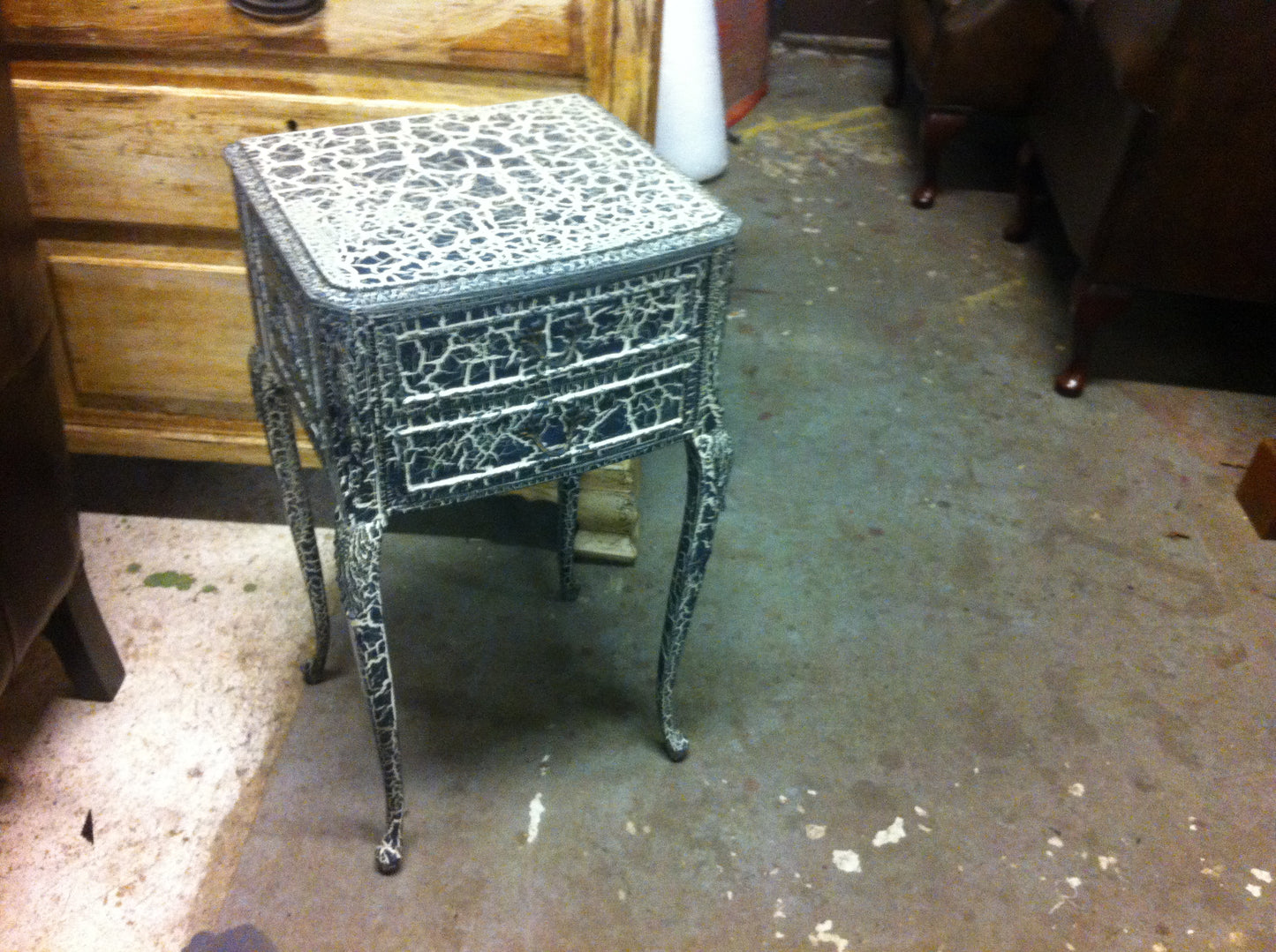 Gorgeous Vintage Louis Style Bedside or Lamp Table with Specialist Paint Finish