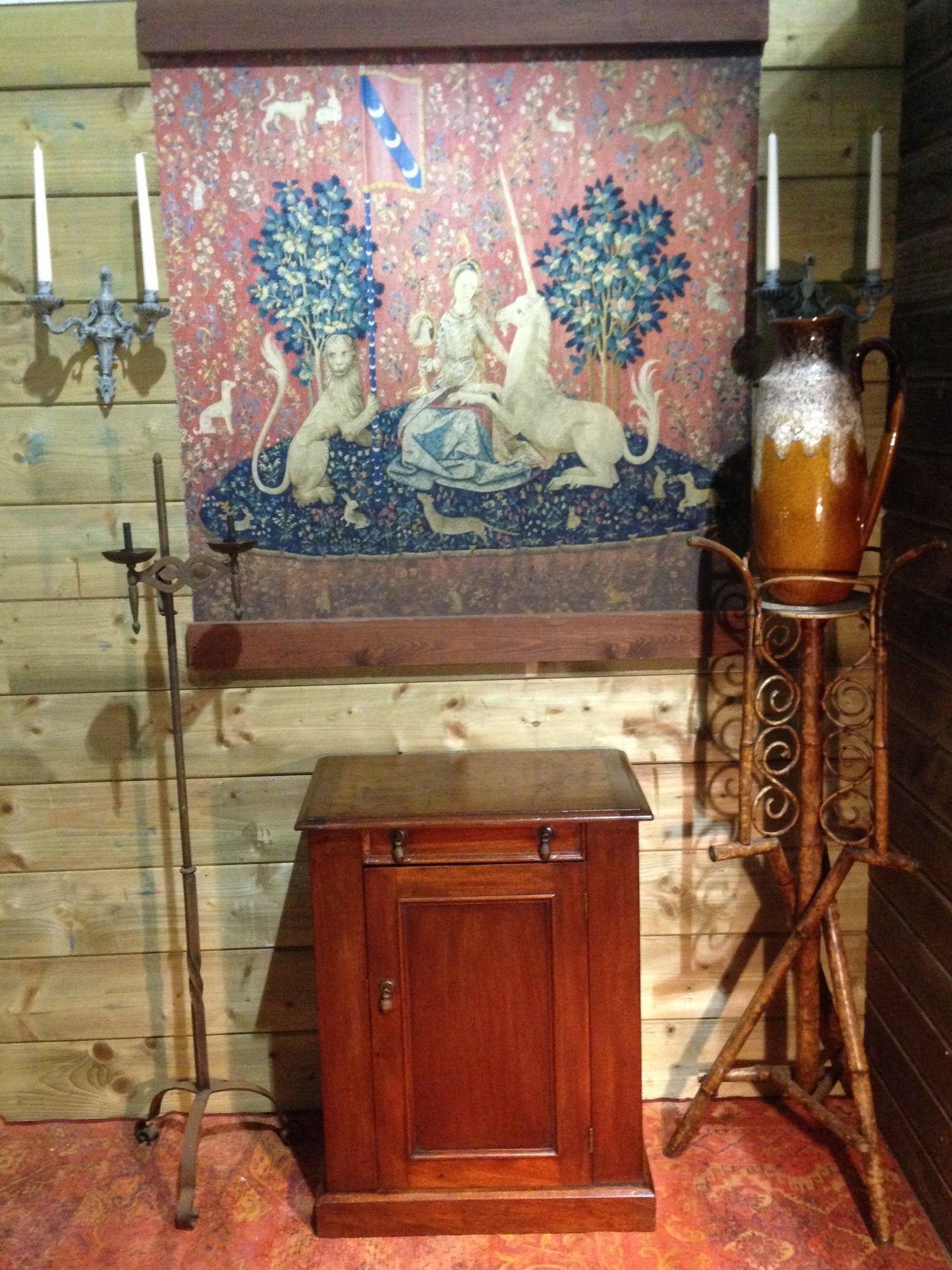 210.....Antique Mahogany Washstand / Large Bedside Cabinet