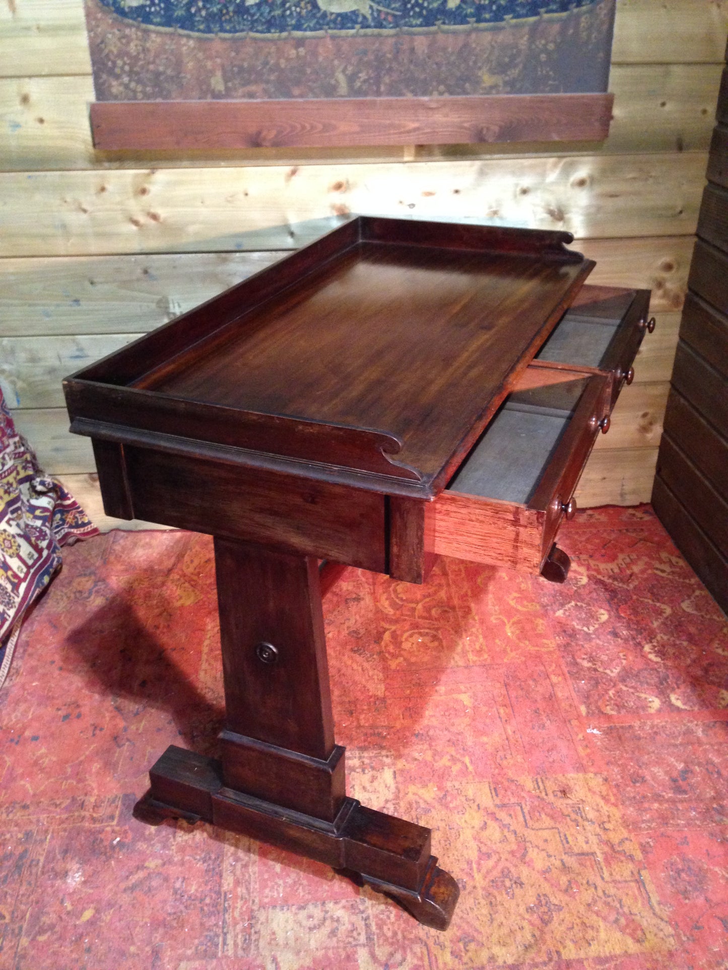 202.....Antique William Iv Mahogany Writing Table / Antique Hall Table ( SOLD )
