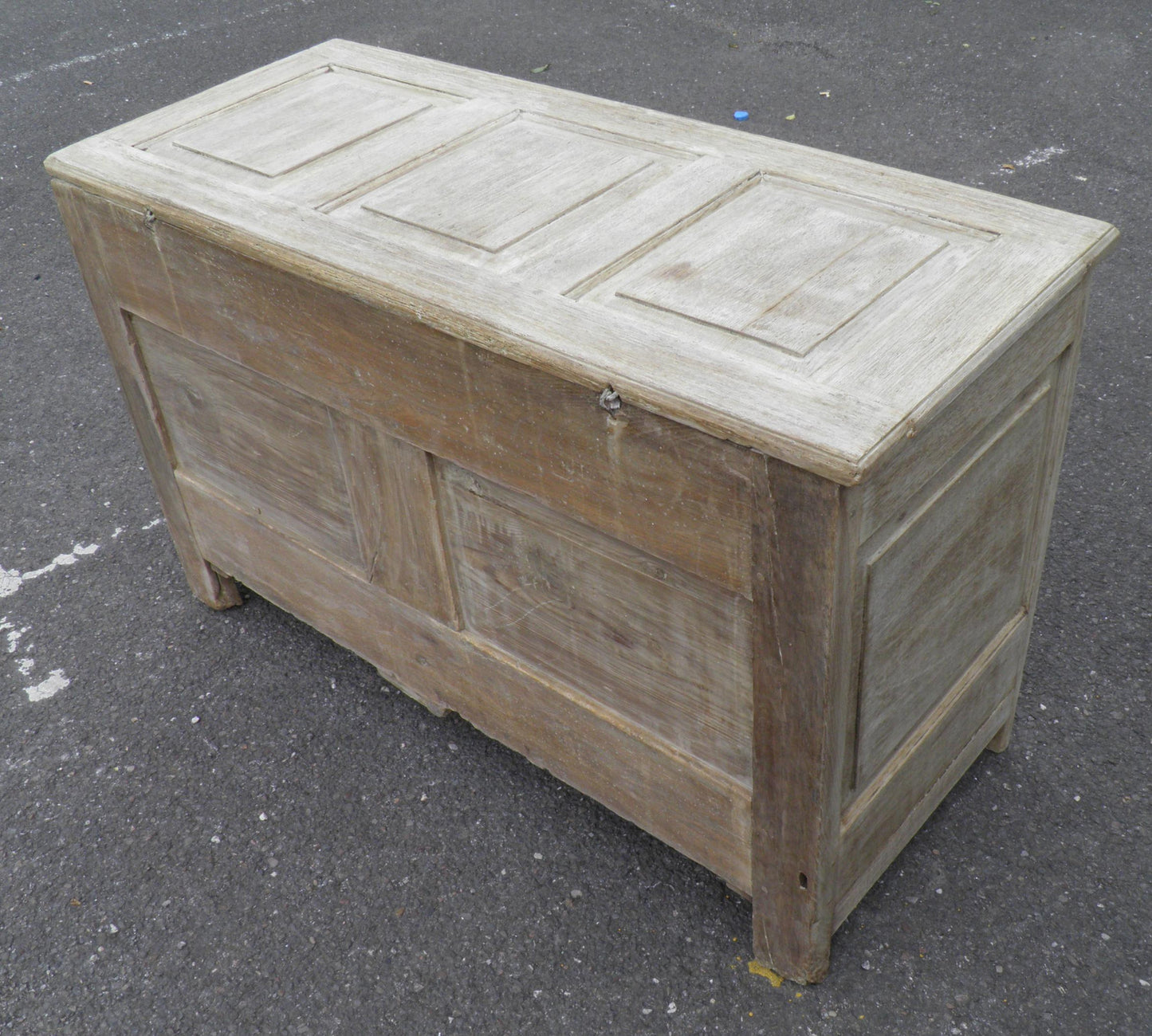 An 18th Century Bleached Oak Mule Chest Coffer