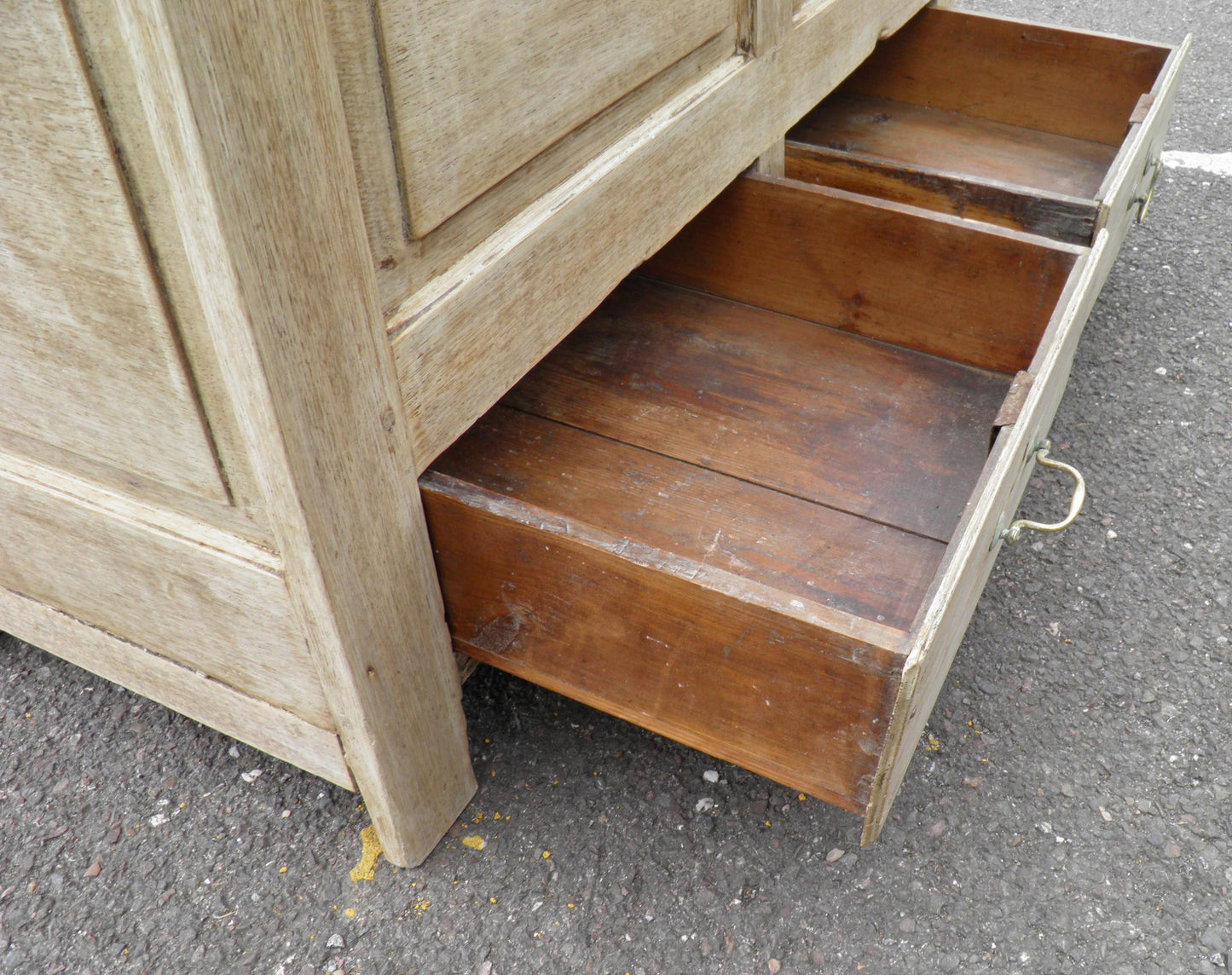 An 18th Century Bleached Oak Mule Chest Coffer