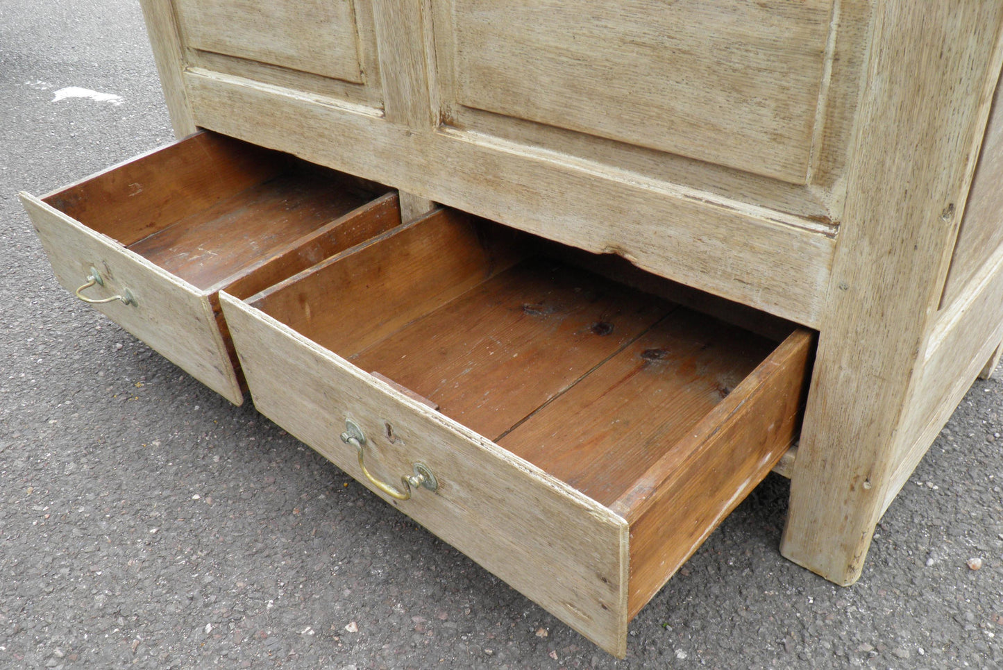 An 18th Century Bleached Oak Mule Chest Coffer