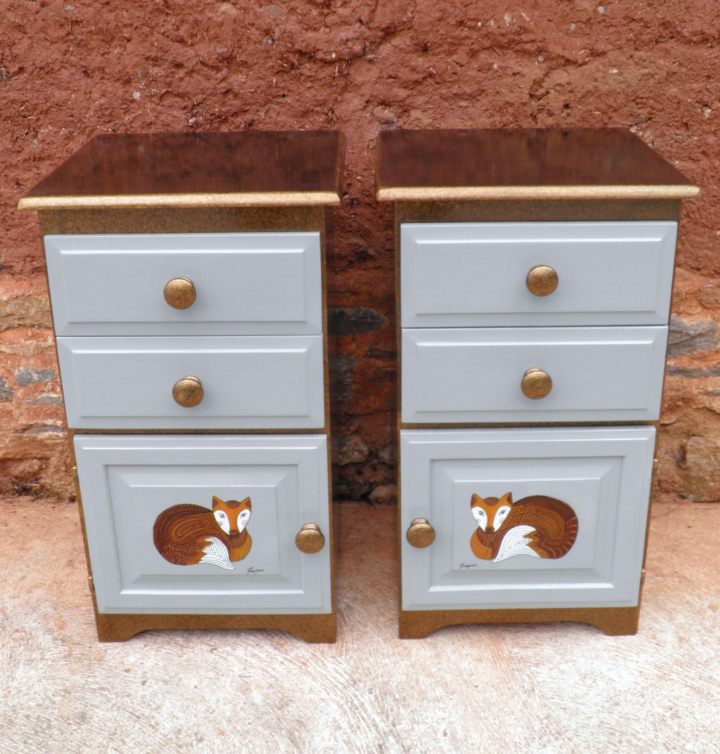 A Pair Of Upcycled Bedside Cabinets