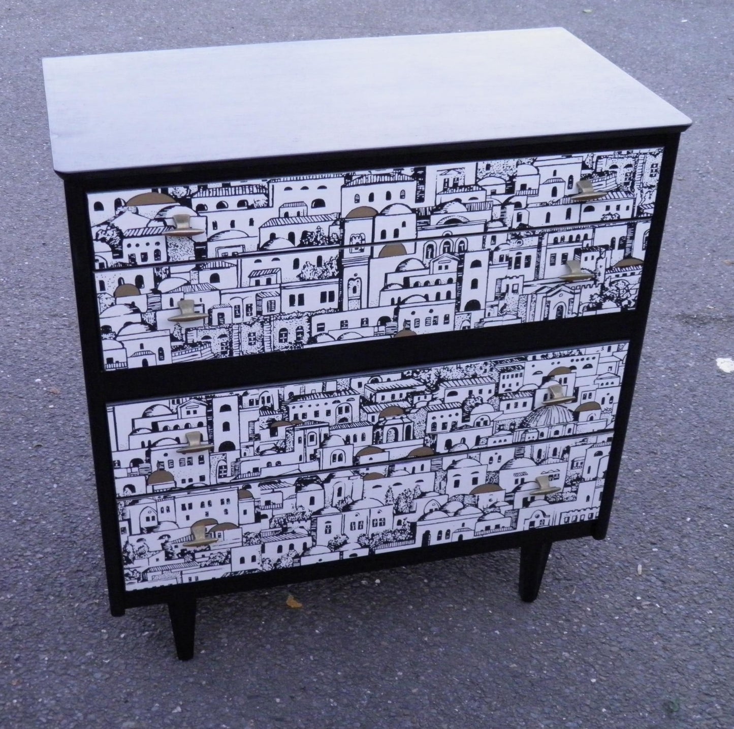 Retro Chest Of Drawers With Fabulous Fornasetti Decoration