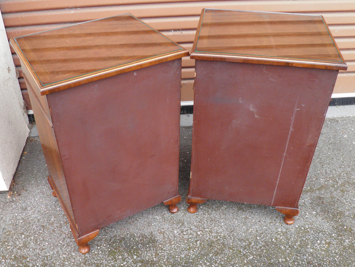 A Pair Of Vintage Walnut Bedside Cupboards