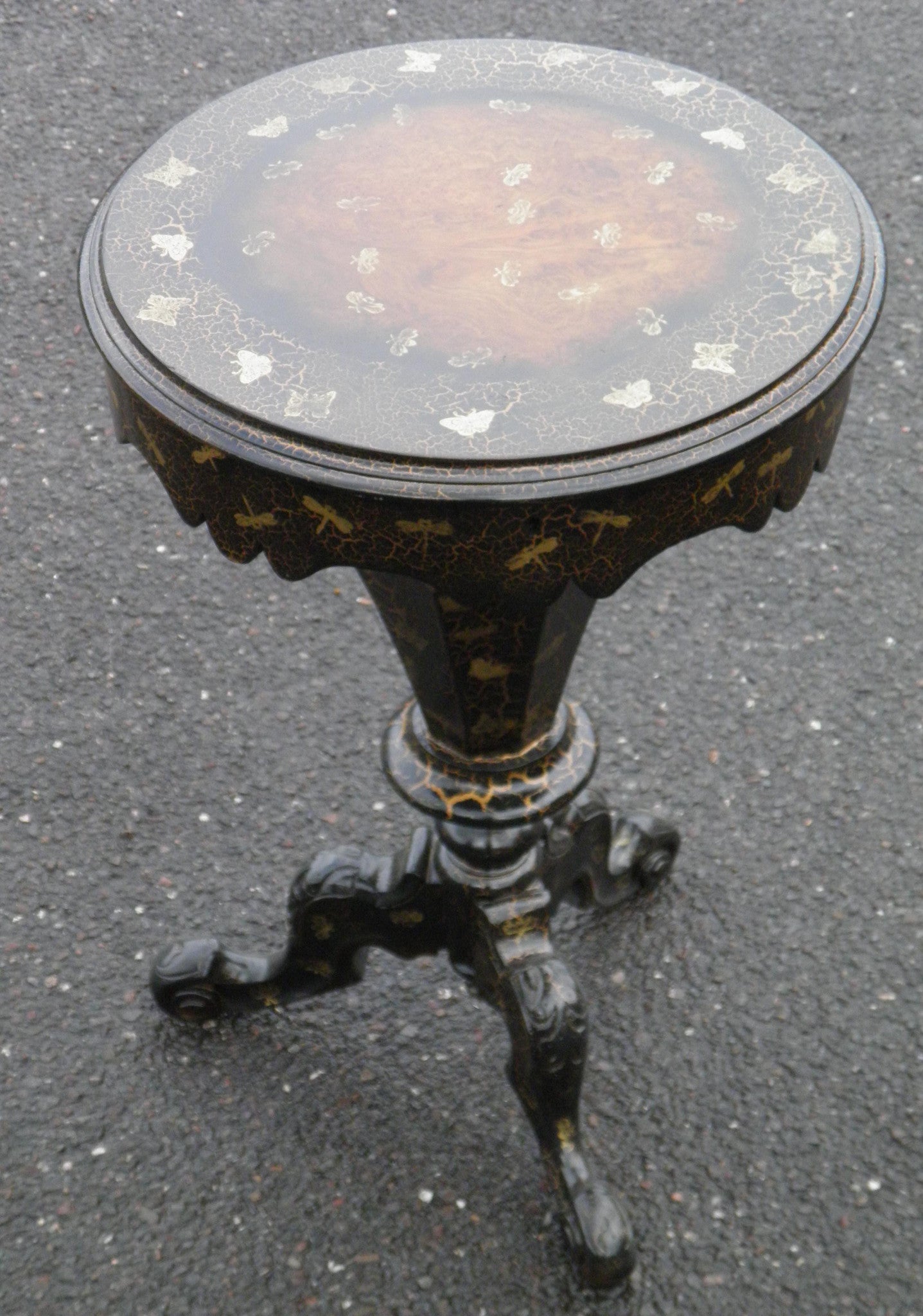 Victorian Decorated Trumpet Workbox