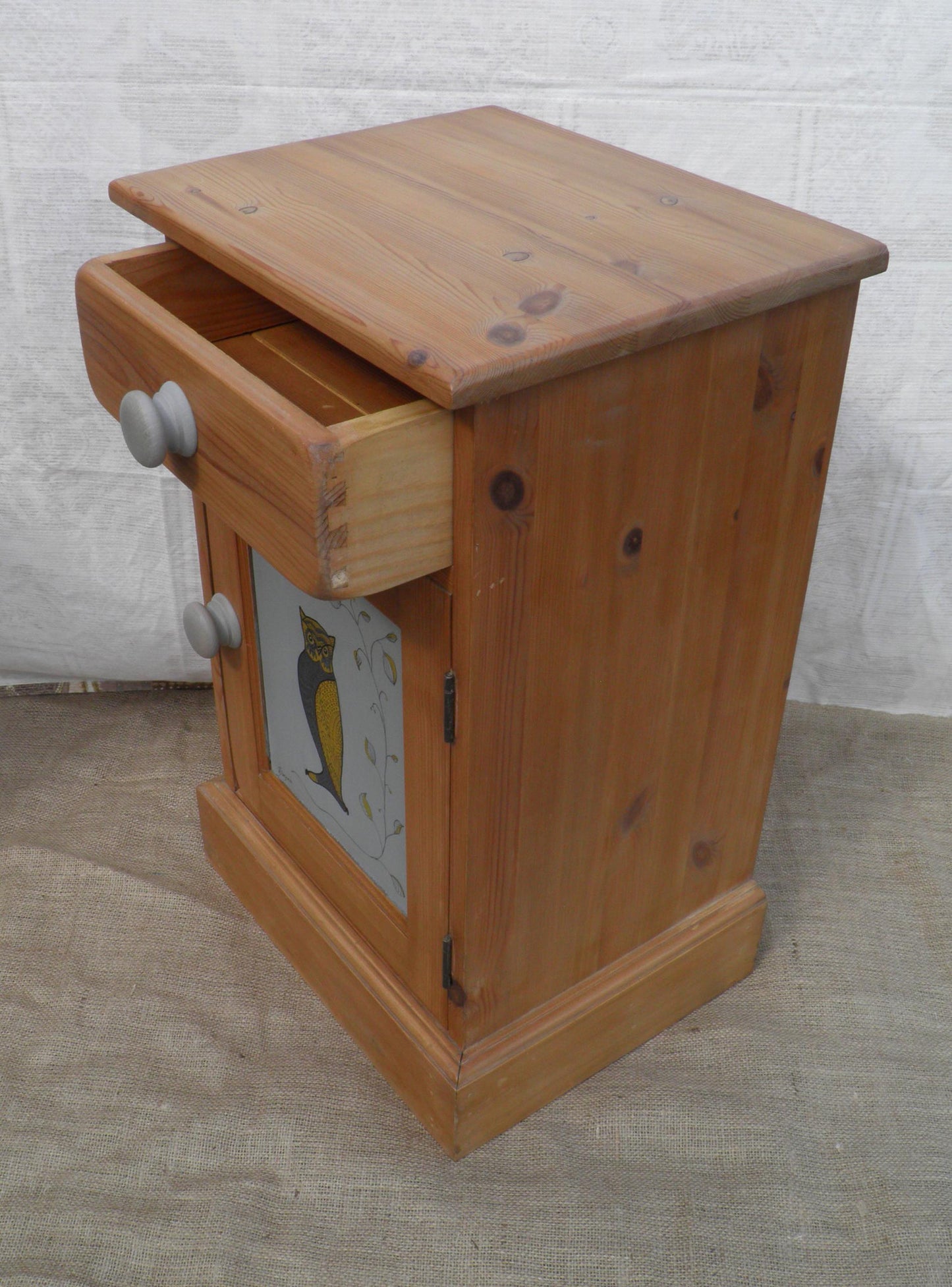 A Pair Of Vintage Solid Pine Bedside Cabinets