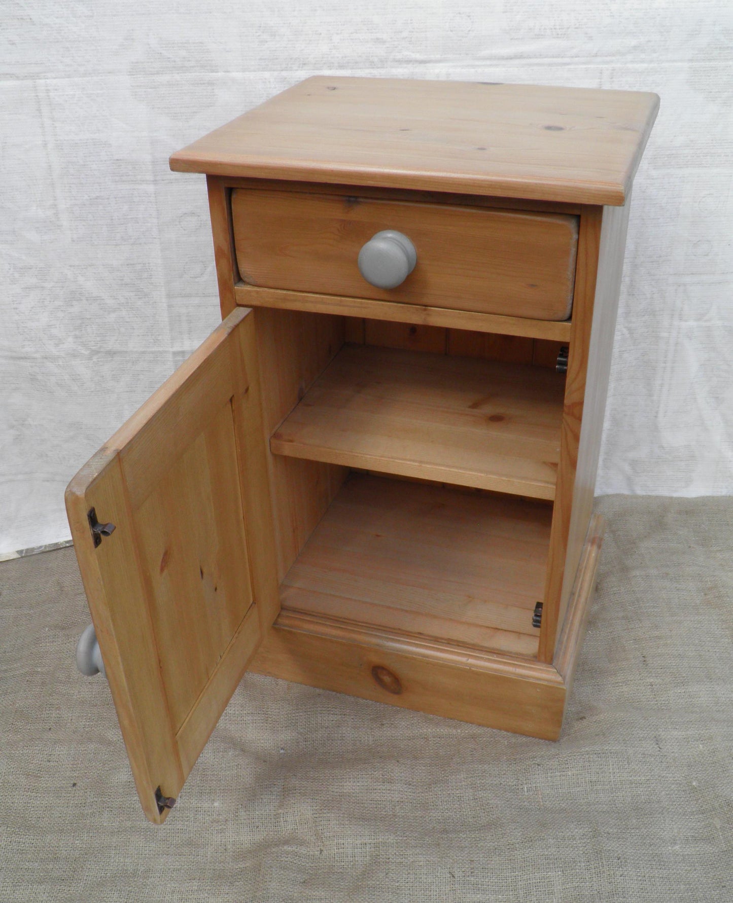A Pair Of Vintage Solid Pine Bedside Cabinets