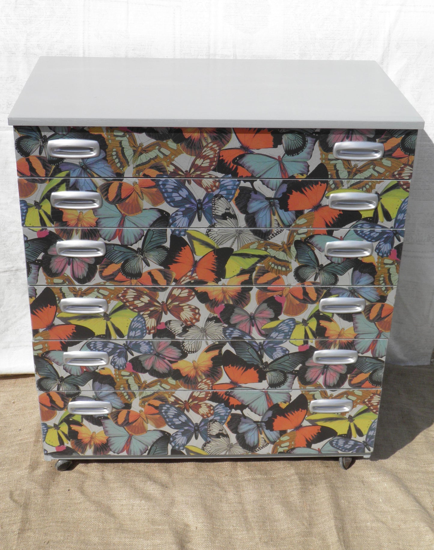 Attractive Upcycled Vintage Retro Schreiber Chest Of Drawers