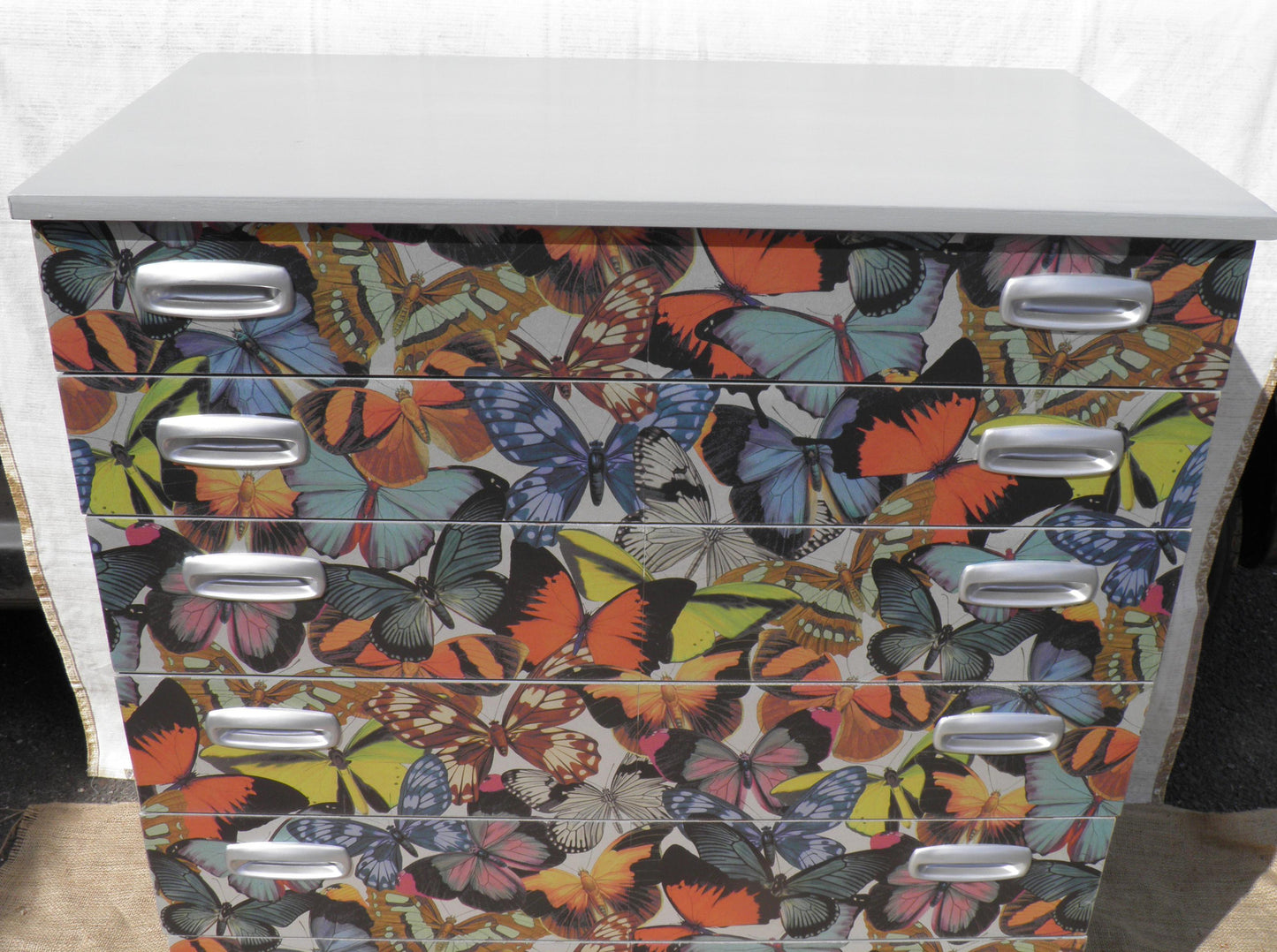 Attractive Upcycled Vintage Retro Schreiber Chest Of Drawers