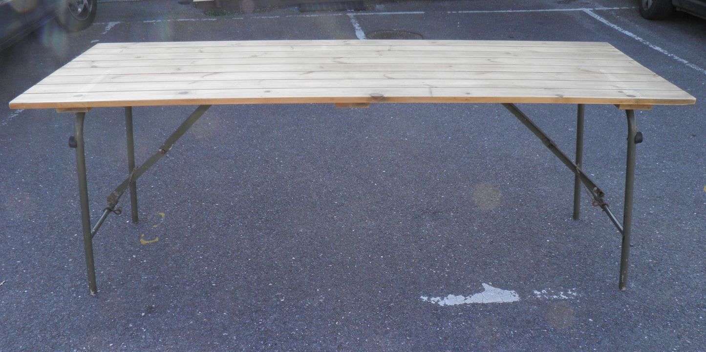 Upcycled Pine Industrial Style Trestle Dining Table / Desk
