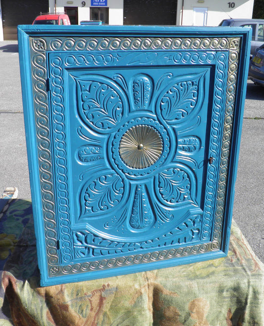 Antique Carved Oak Corner Cupboard