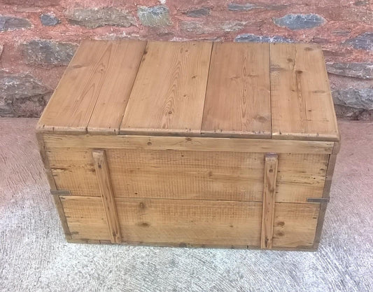 Vintage Pine Trunk / Blanket Box