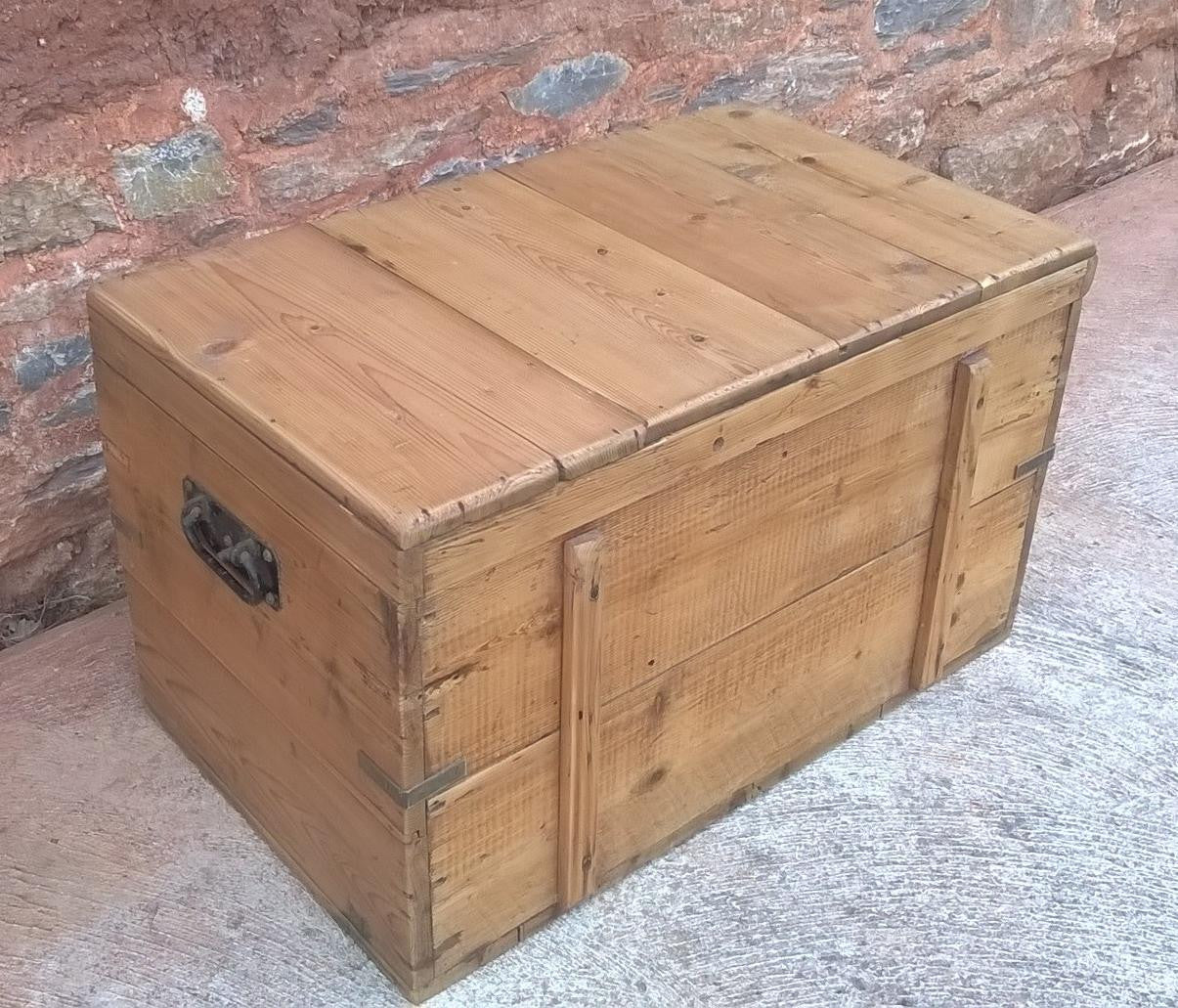Vintage Pine Trunk / Blanket Box