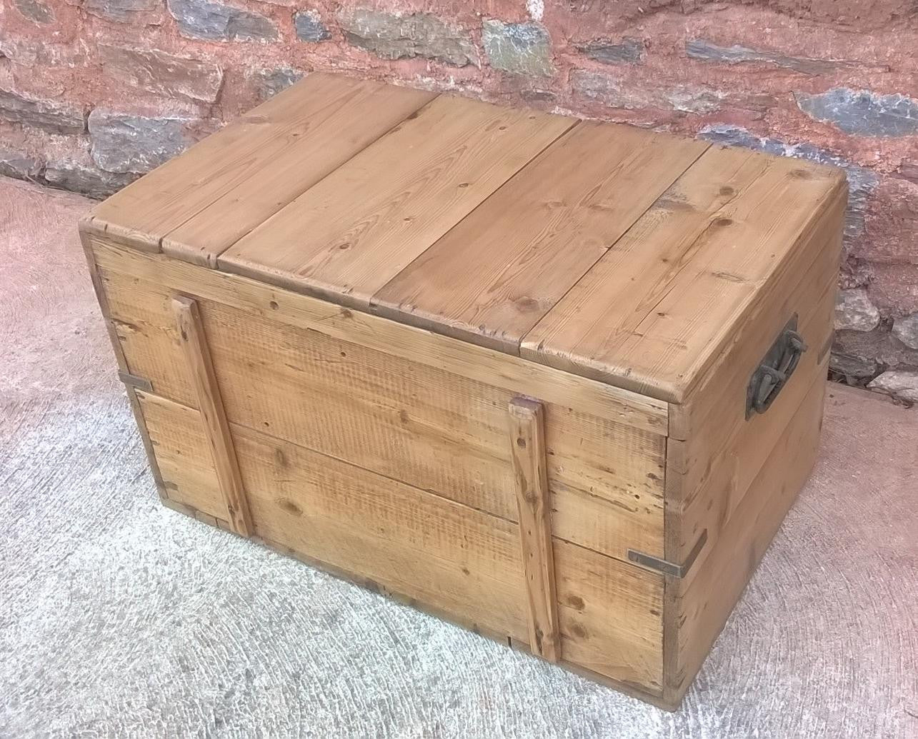 Vintage Pine Trunk / Blanket Box